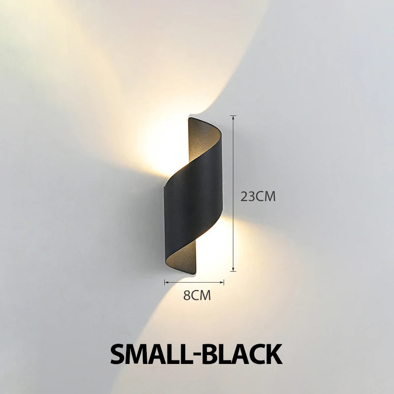 Modern Spiral LED Wall Lamp – Indoor & Outdoor
