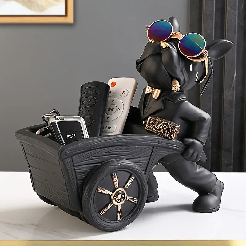 Luxury French Bulldog Figurine Funny Resin Home Decoration
