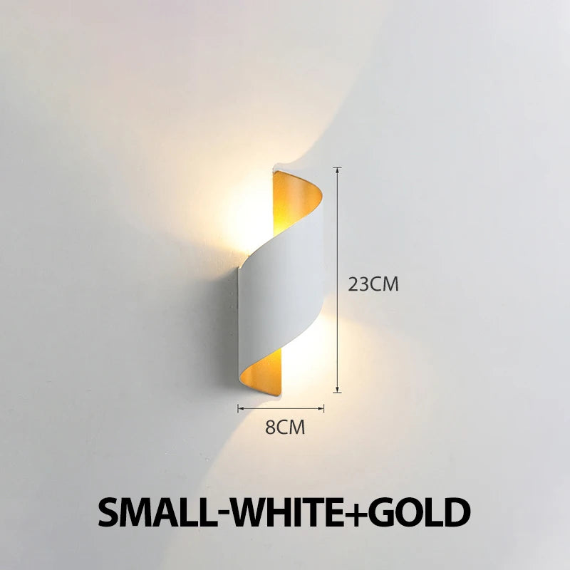Modern Spiral LED Wall Lamp – Indoor & Outdoor