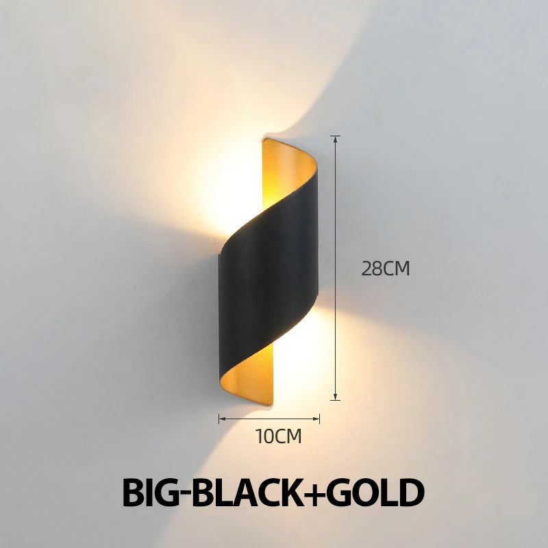 Modern Spiral LED Wall Lamp – Indoor & Outdoor