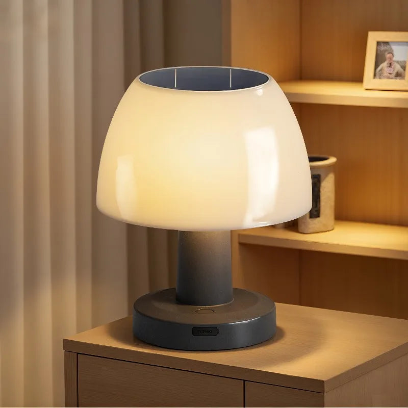 LED Solar Outdoor Table Lamp – Rechargeable & Cordless