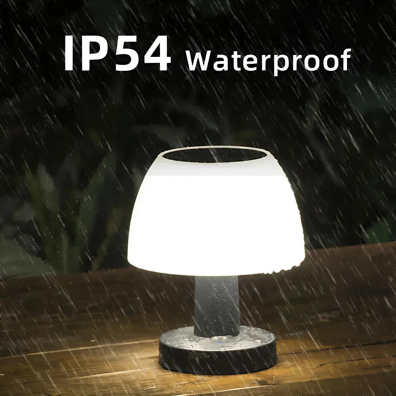 LED Solar Outdoor Table Lamp – Rechargeable & Cordless