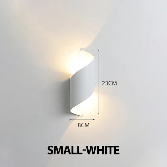 Modern Spiral LED Wall Lamp – Indoor & Outdoor