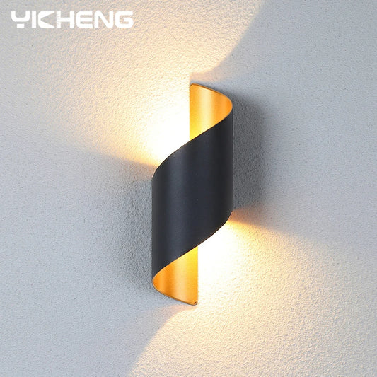 Modern Spiral LED Wall Lamp – Indoor & Outdoor