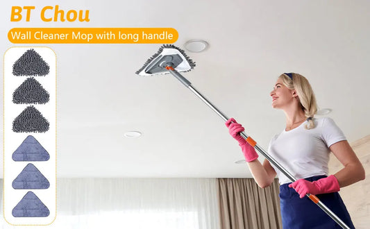 Wall Mop with Long Handle 360 ° Rotating