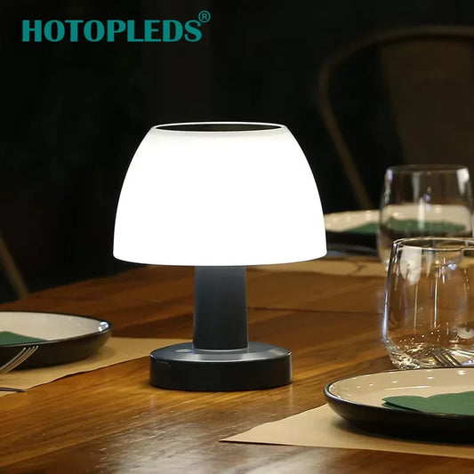 LED Solar Outdoor Table Lamp – Rechargeable & Cordless