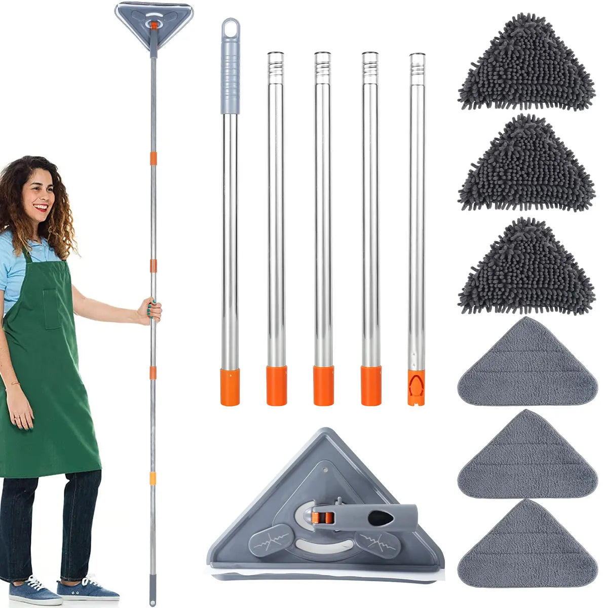 Wall Mop with Long Handle 360 ° Rotating